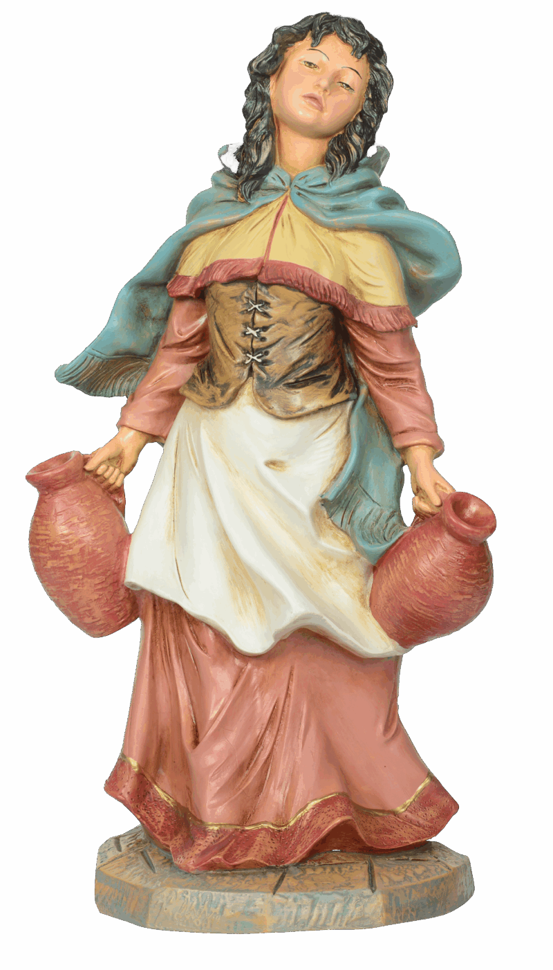 Pastorella con brocche per Presepe 45 cm.