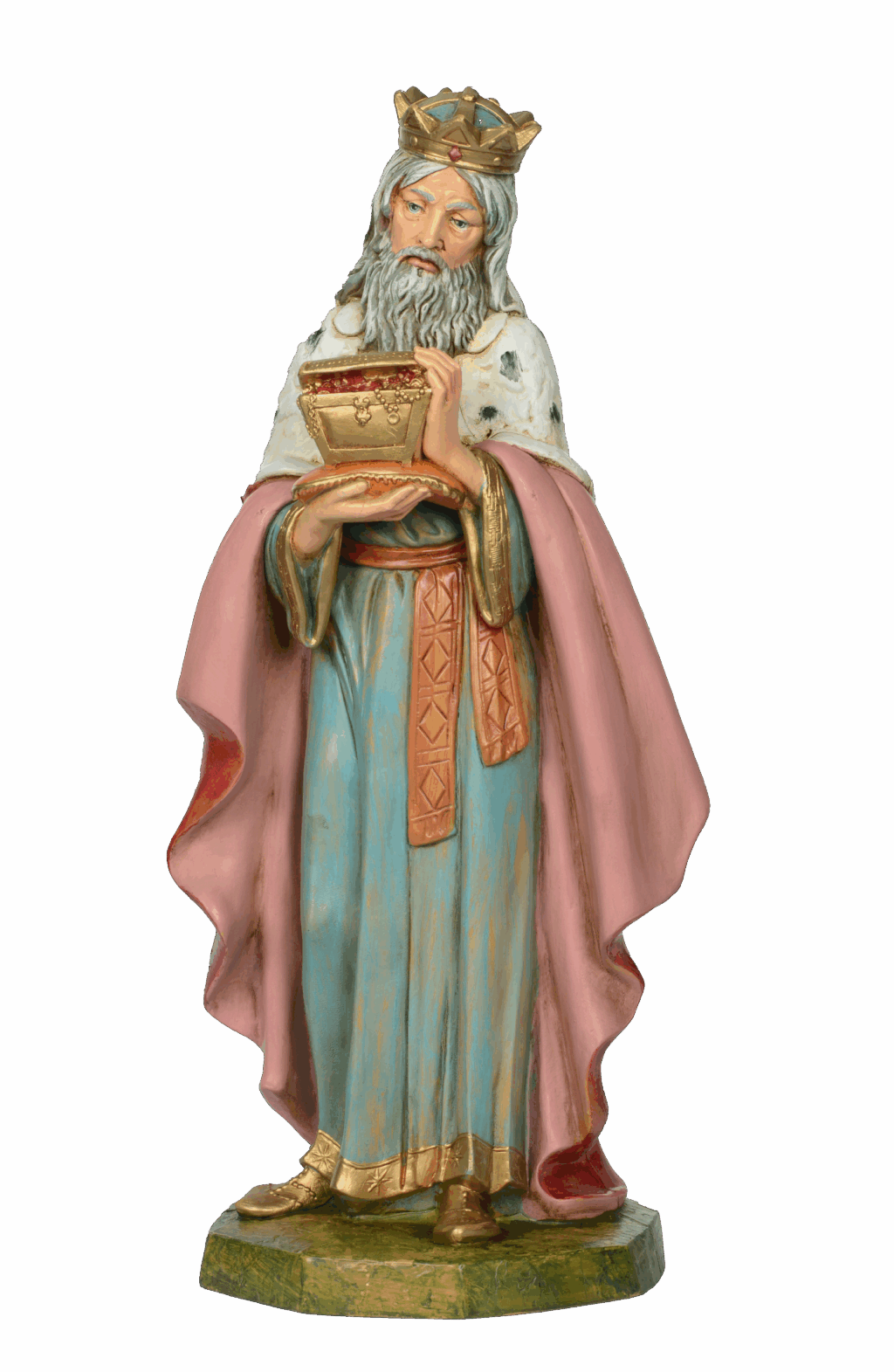 Re Magio bianco per Presepe da 45 cm.