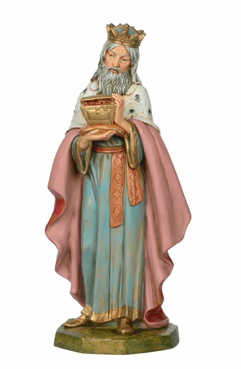 Re Magio bianco per Presepe da 45 cm.