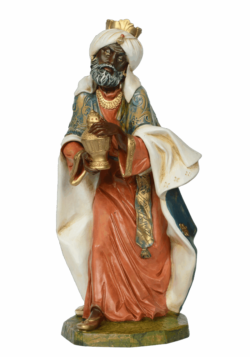 Re Magio moro per Presepe da 45 cm.