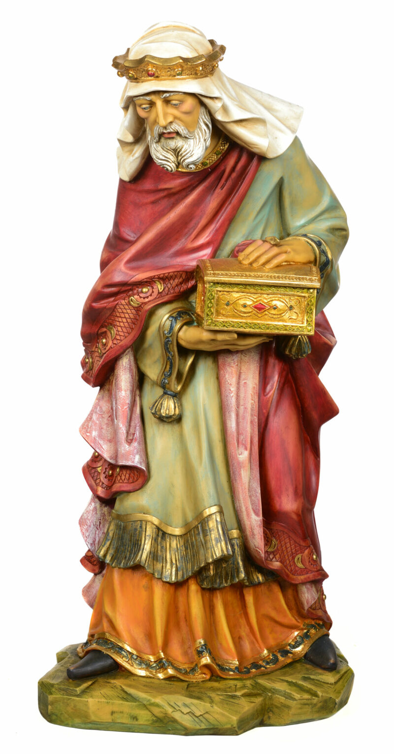 Re Magio bianco per Presepe da 95 cm.