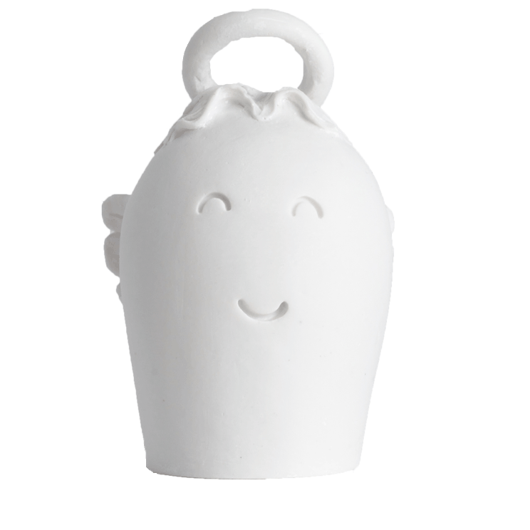 Angelo in resina bianca in stile moderno