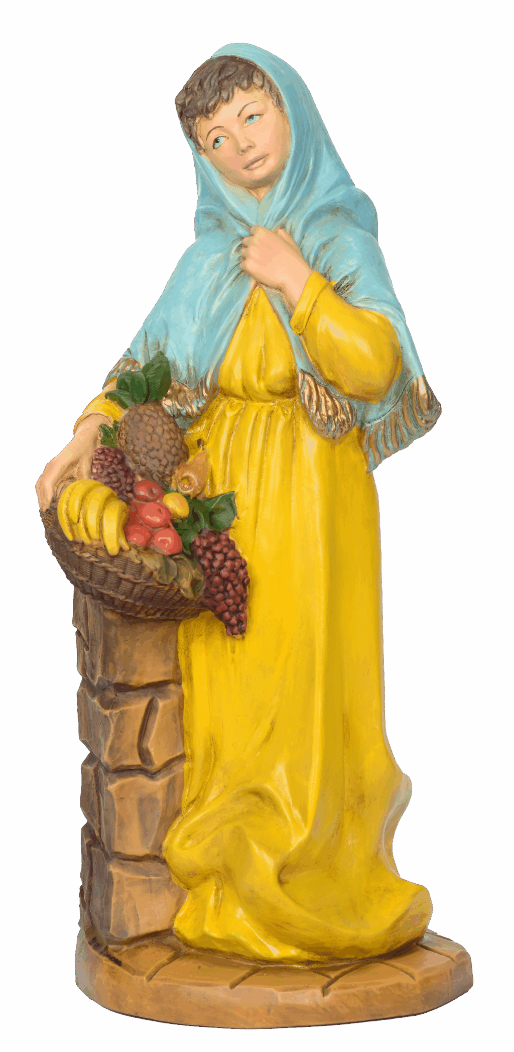 Donna con frutta per Presepe da 40 cm.