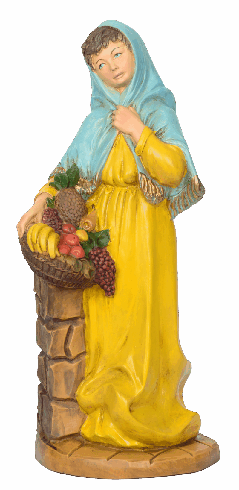 Donna con frutta per Presepe da 40 cm.