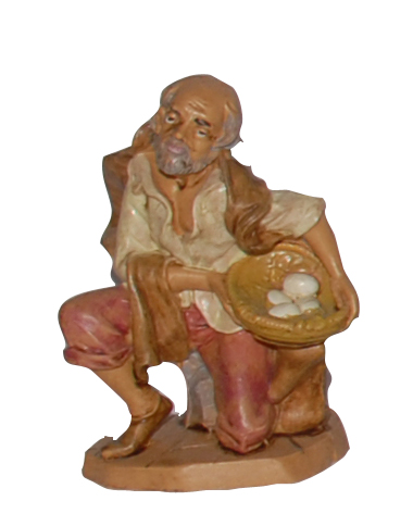 Statuina in ginocchio per Presepe da 10 cm.