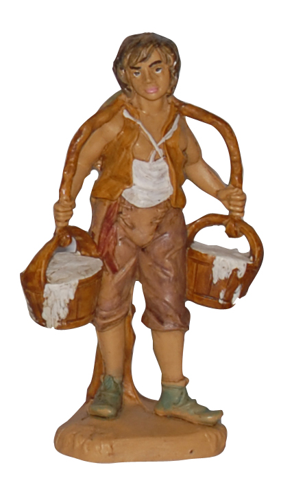 Statuina con secchi d'acqua per Presepe da 10 cm.