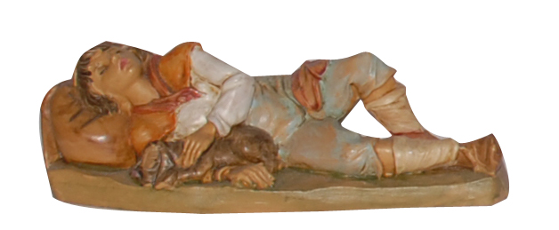 Statuina che dorme per Presepe da 10 cm.