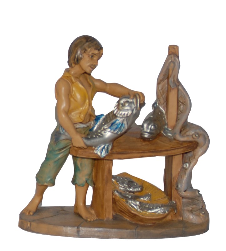 Statuina pescivendolo per Presepe da 13 cm.