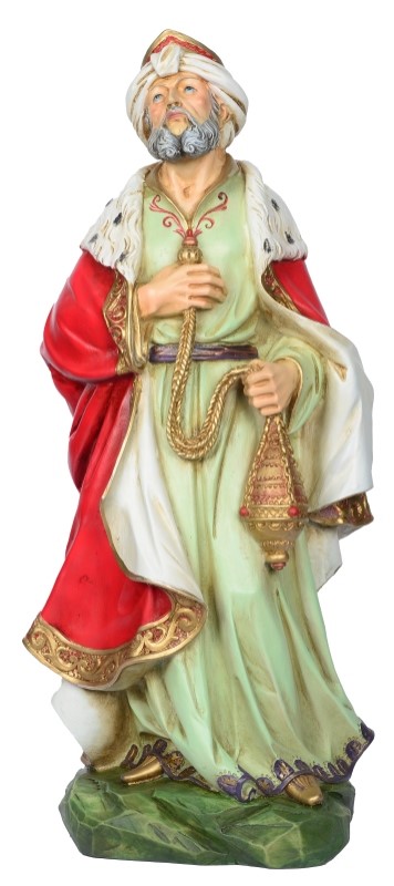 Re Magio bianco per Presepe da 65 cm.
