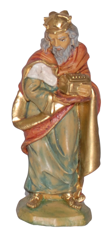 Re Magio bianco per Presepe da 10 cm.
