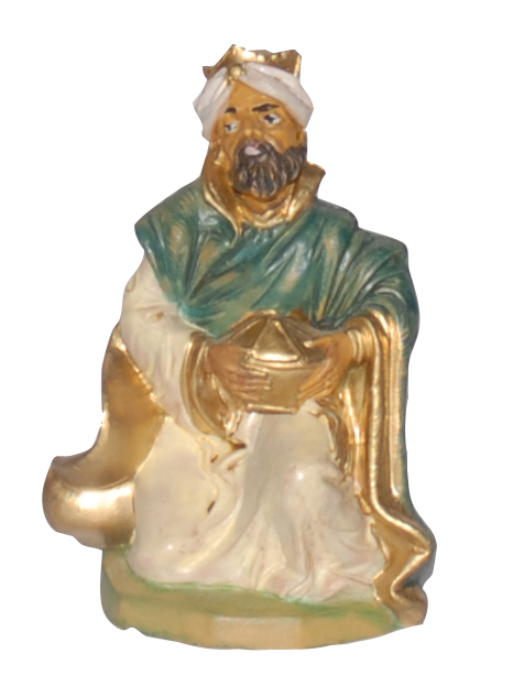 Re Magio mulatto per Presepe da 10 cm.
