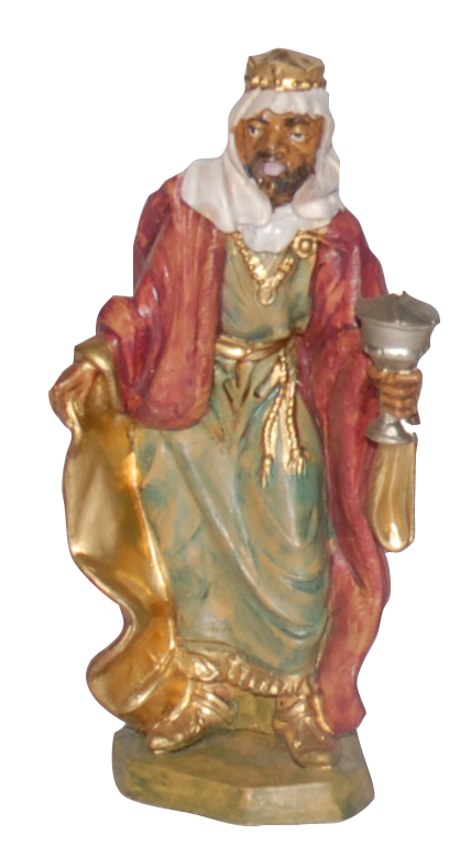 Re Magio moro per Presepe da 10 cm.
