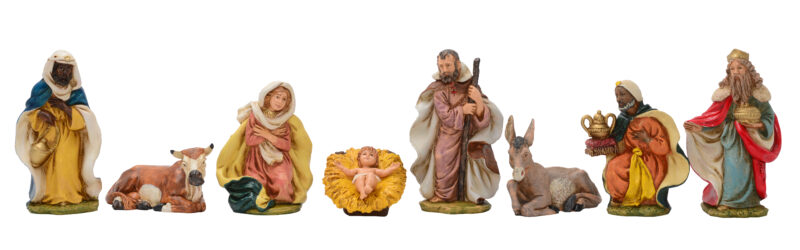 Set Natività da 8 pezzi adatto a Presepe da  12 cm.
