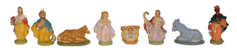 Set Natività da 8 pezzi adatto a Presepe da  4 cm.