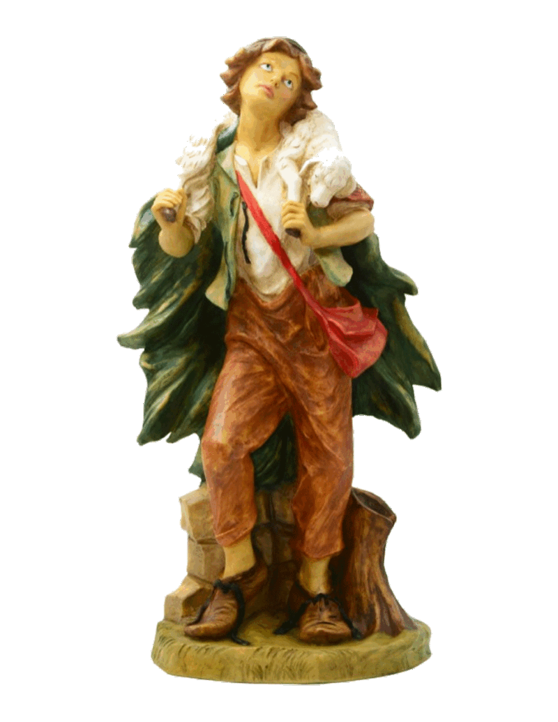 Pastore con pecora per Presepe da 65 cm.
