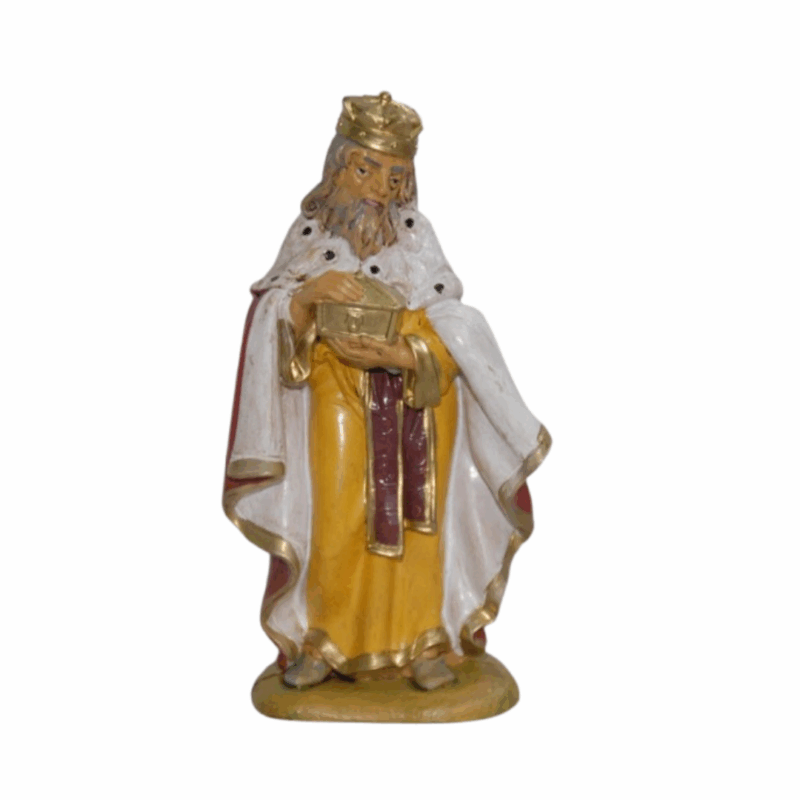 Re Magio bianco per Presepe da 13 cm.
