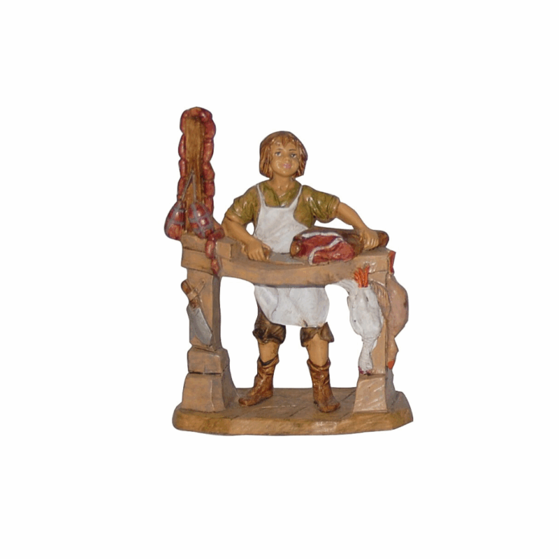 Statuina macellaio per Presepe da 13 cm.