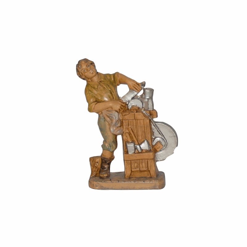 Statuina arrotino per Presepe da 13 cm.