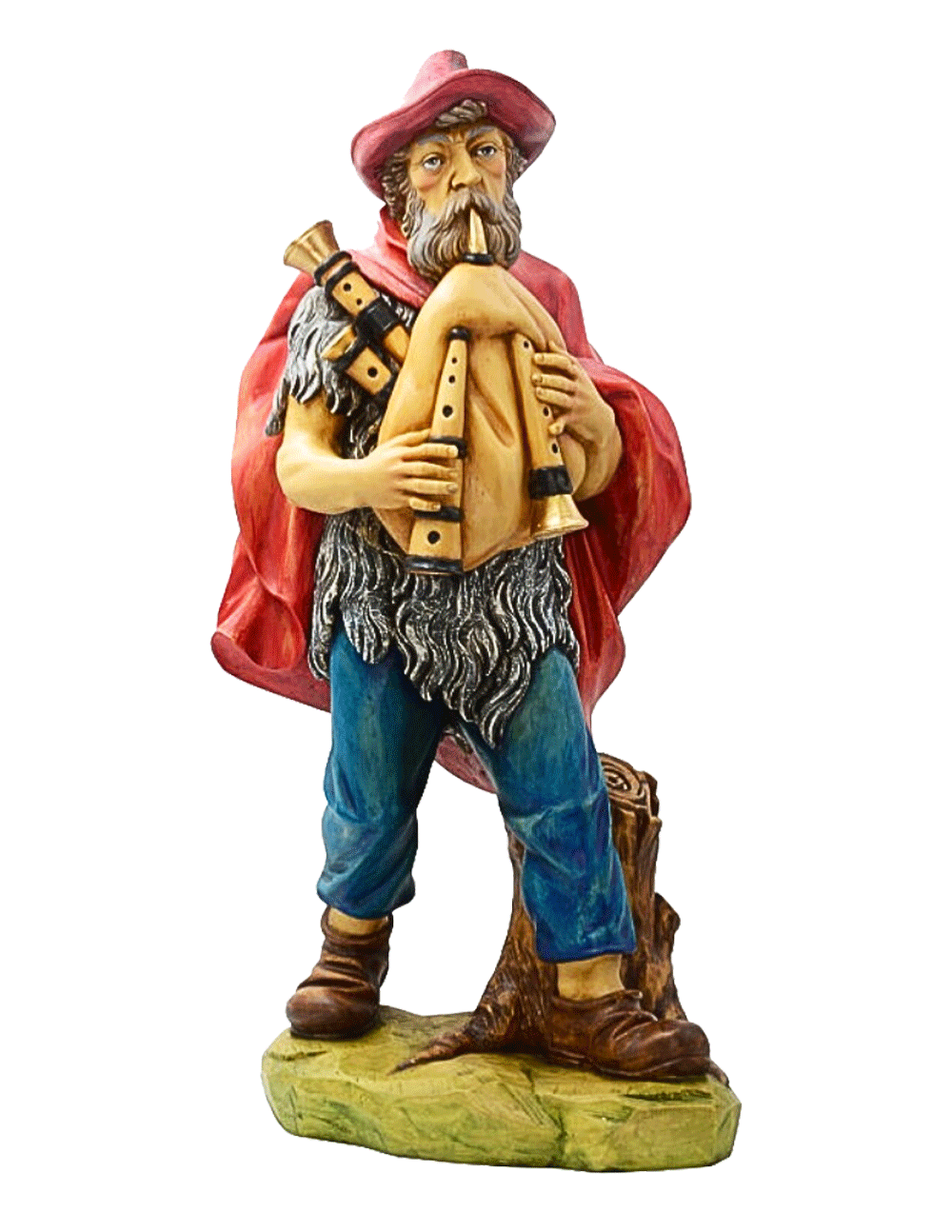 Statua con zampogna per Presepe da 65 cm.