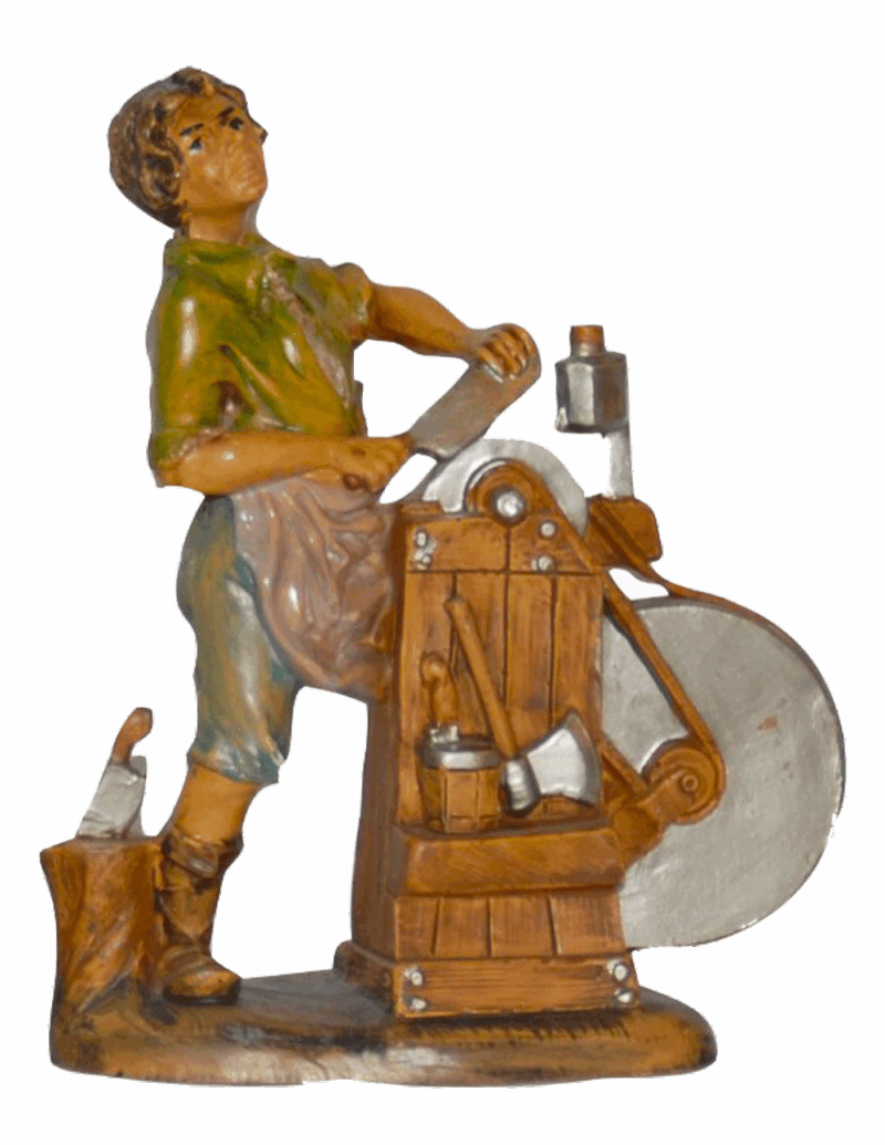 Statuina arrotino per Presepe da 16 cm.