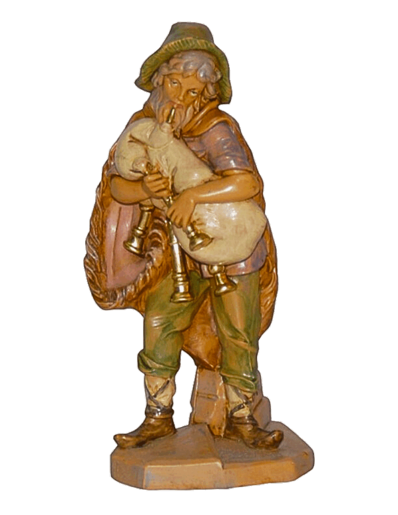 Statuina con cornamusa per Presepe da 16 cm.