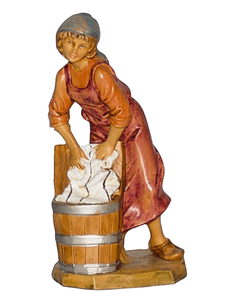 Statuina con panni per Presepe da 16 cm.