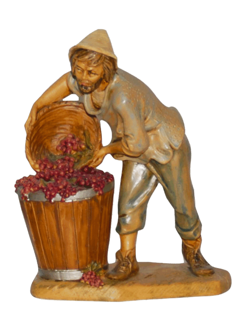 Statuina con uva per Presepe da 16 cm.