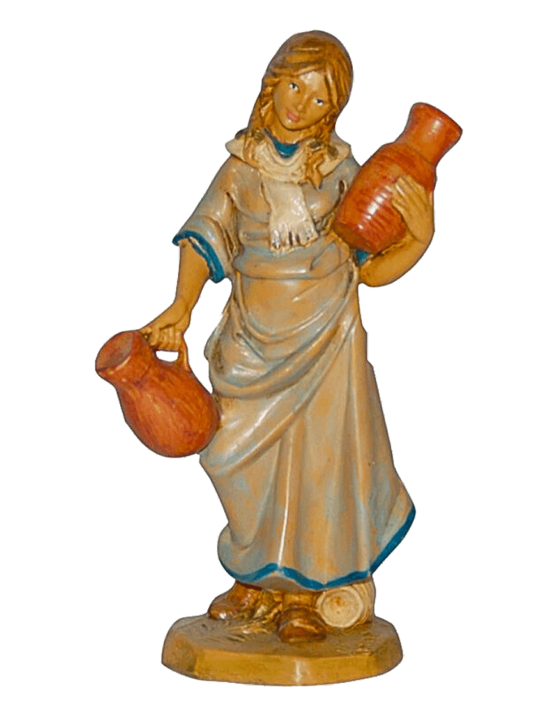 Statuina con vasi per Presepe da 16 cm.