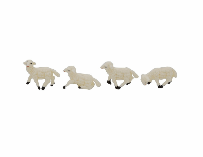 Set 8 Pecore adatte a Presepe da 4 cm.