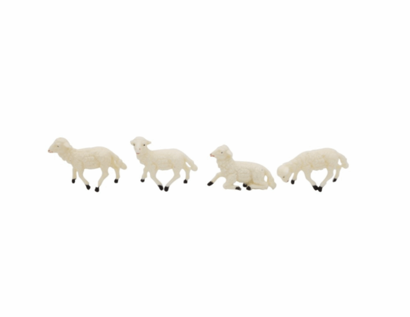 Set 6 Pecore adatte a Presepe da 10 cm.