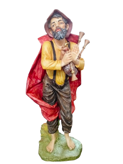 Zampognaro per Presepe da 110 cm.  ***NOVITA'2025***