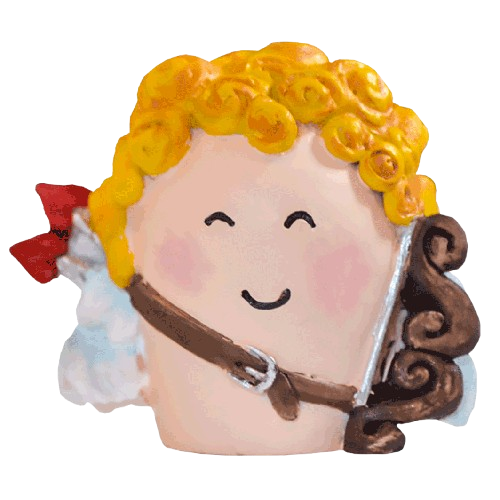 Cupido dipinto a mano in stile moderno