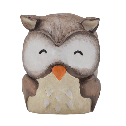 Gufo dipinto a mano in stile moderno