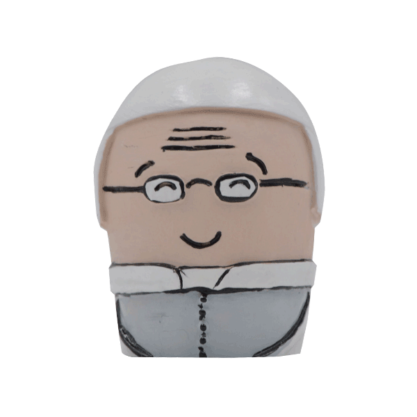 Papa dipinto a mano in stile moderno