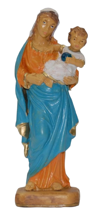Statua Madonna con Bambino 15 cm.