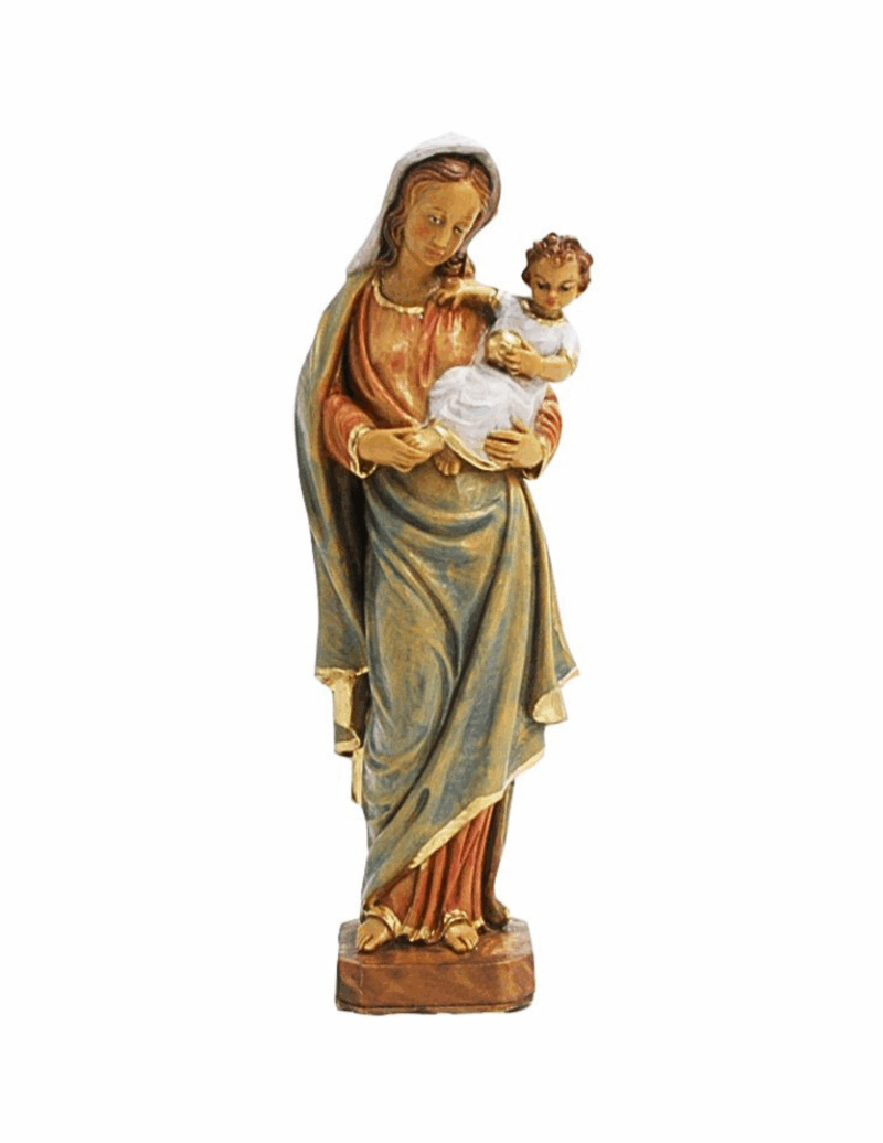 Statua Madonna con Bambino 25 cm.