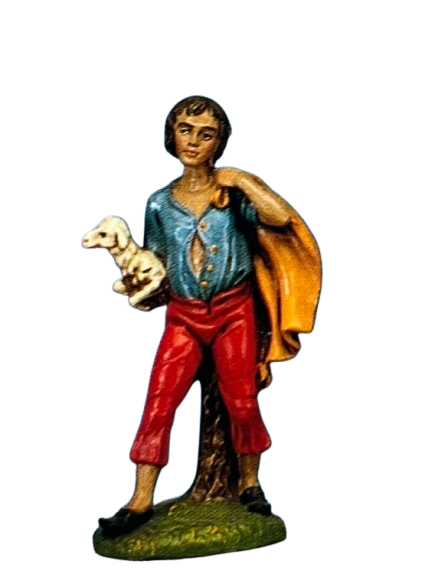 Pastore con pecora per Presepe da 20 cm.