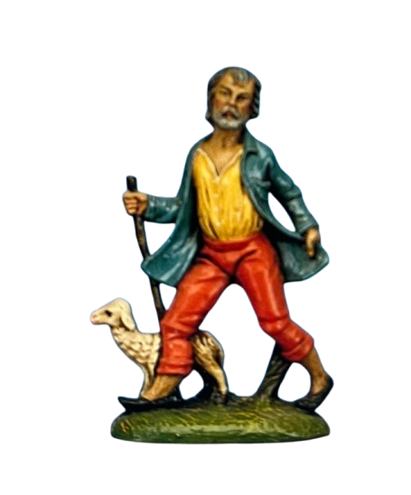 Pastore con pecora per Presepe da 20 cm.