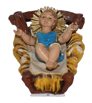 Bimbo in culla per Presepe da 20 cm.