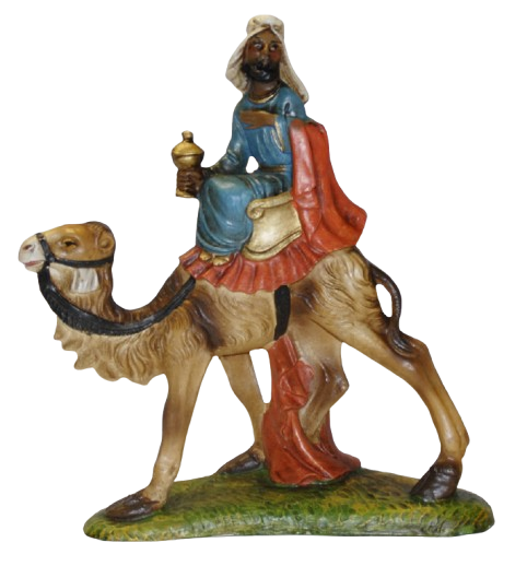 Re mulatto a cammello per Presepe da 20 cm.