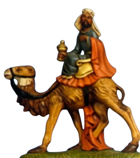 Re mulatto a cammello per Presepe da 20 cm.