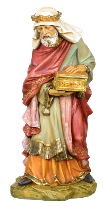 Re Magio bianco per Presepe da 95 cm in Resina