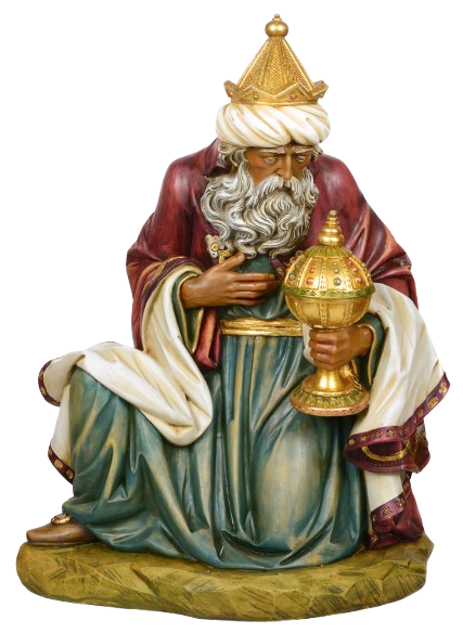 Re Magio mulatto per Presepe da 95 cm in Resina